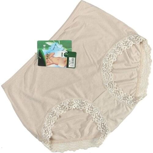 Womens 100% Bamboo fiber panties sexy lace underwear extra large briefs soft comfortable good quality 10pcs/lot