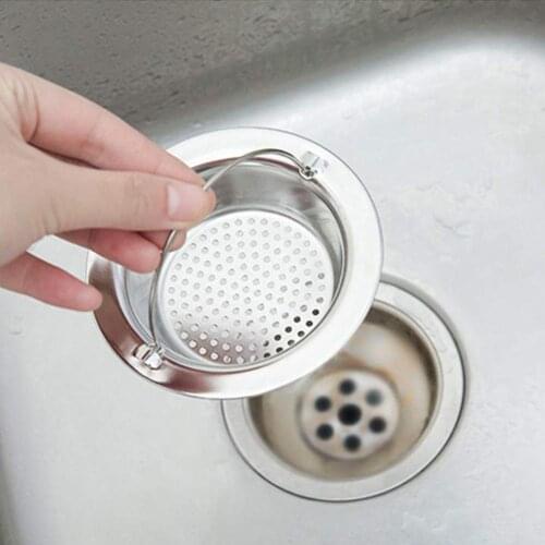 1pcs Stainless Steel Kitchen Sink Strainer Sink Basket Strainer with Handle Water Screen Kitchen Accessories