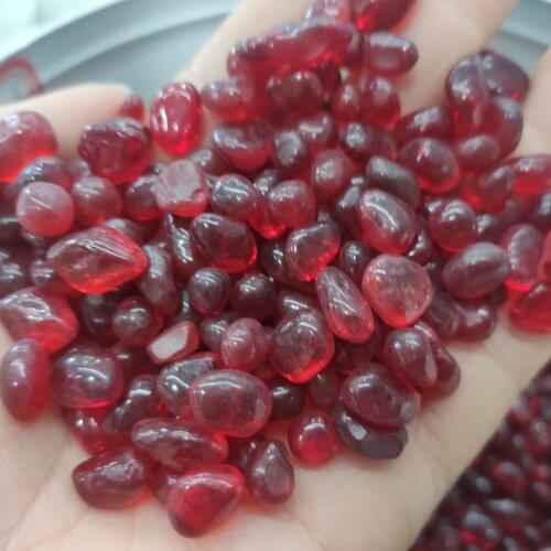 50g RedCrystalGravel Coloured Glaze Crystal Buddha Aquarium Fish Tank Vase Stones Quartz Crystals