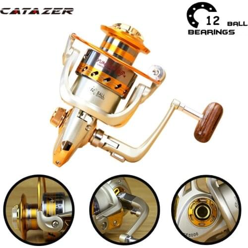 500 - 9000 12BB Fishing Reel Fly Fishing Reel Carp Feeder Spinning Fishing Reels Carretilha De Pesca Moulinet Shimano