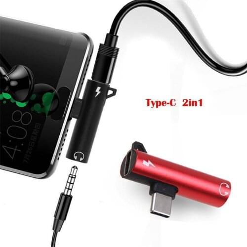 Adapter Charge And Headphone 2 In 1 Type-C To 3.5mm Head Aux Audio USB C Cable Adapter for LG G5 G6 V20/Google Nexus 6P 416#2