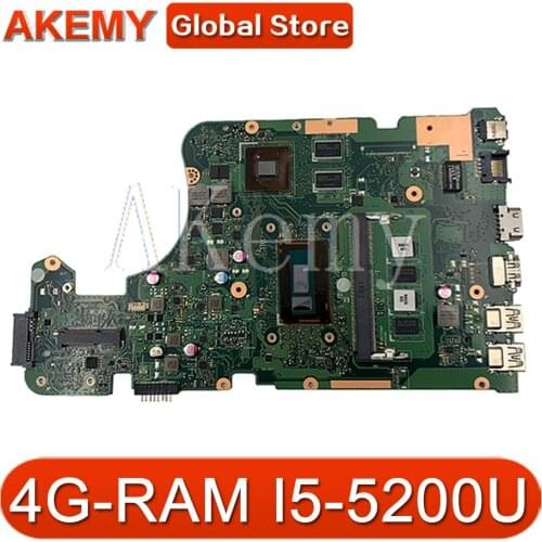 AK X555LD Laptop motherboard for ASUS X555LD X555LDB X555LB X555L X555 Test original Mainboard 4G-RAM I5-5200U GT920M
