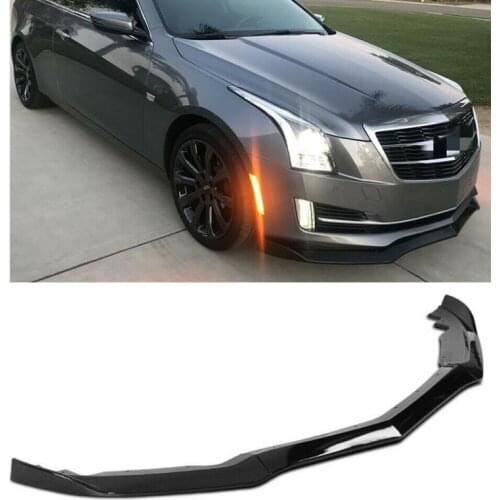 Car Front Bumper Lip Spoiler Splitter Carbon Fiber For Cadillac ATS 2015-2018 Bumper Lip Diffuser Cover Protector