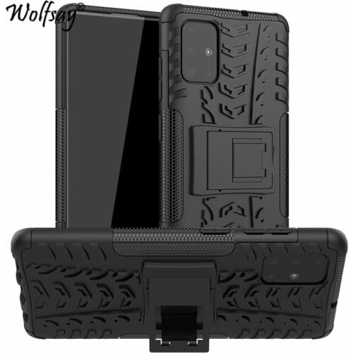 Case For Samsung Galaxy A71 Case Soft Rubber & Plastic Cases For Samsung Galaxy A71 Cover Shockproof Kickstand Cover Samsung A71