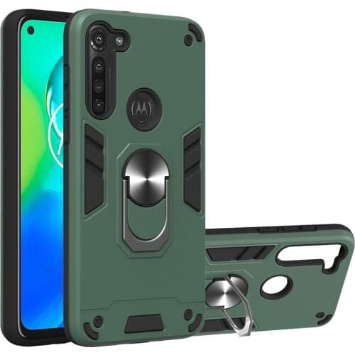 For Motorola Moto G8 Power Case Hard With Stand Ring magnet shockproof Armor protective back cover Case for moto g8 power shell