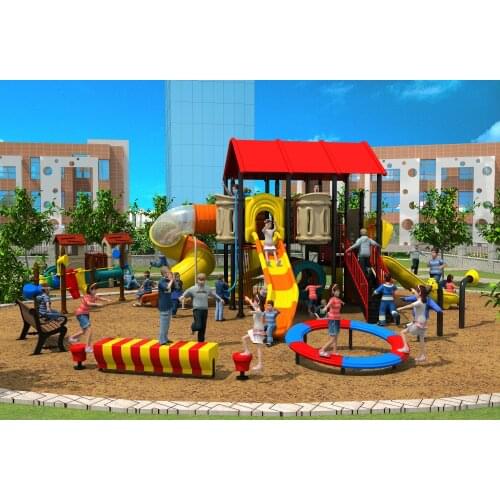 Exported children outdoor plastic playground park kids room paradise facility villa roof play equipment YLW-OUT171067