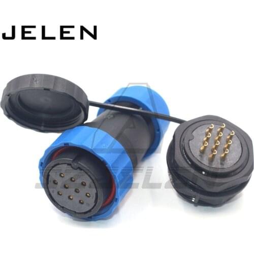 SD28TP-ZM, male female wire connector, waterproof solder wire connectors 10pin plug and socket IP68, led strip connector