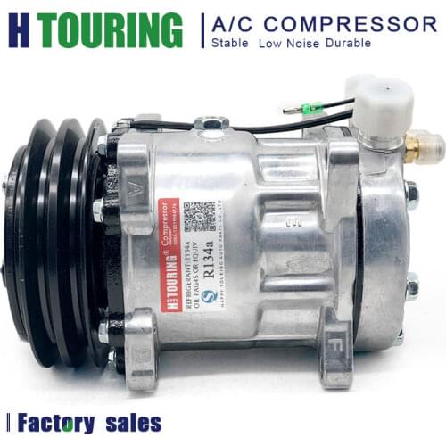 For Car Sanden SD7H15 7863 7867 8024 8031 8062 12V AC Air Conditioner Compressor SD7H15 4663 4779 6036 8104 8258 132mm AA 2PK