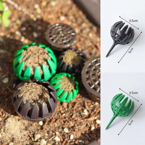 10Pcs Fertilizer Box Flower Bonsai Tool Automatic Fertilizer Cover Basket Dome Case Cultivation Plant Portable Nursery Pot