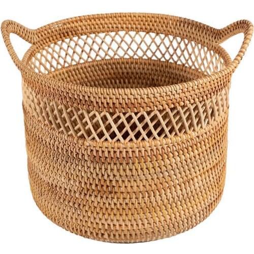 Vietnam Rattan Basket Dirty Clothes Basket Dirty Clothes Collection Bucket Knitted Clothes Toy Sundries Collection Basket
