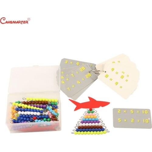 Colorful Beads Set Montessori Educational Toys Maths Number Count Practice Kids Home Games Plastic Stainless Materials MA200-JZ3