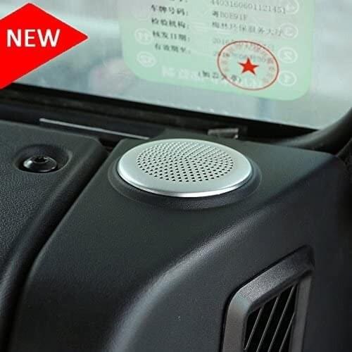 Aluminum Alloy Front Side Circular Speaker Cover Trim Sticker For Land Rover Defender 110 2015 2016 Jaguar XE 2016 XF 2015-2017