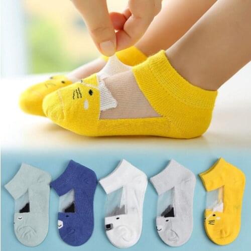 5 Pairs/lot 2019 New Summer Boys Girls Kids Socks Set 1-6Y Children Kids Thin Short Socks Cotton Comfortable Child Socks Lot