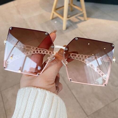 2021 New Fashion Oversize Gradient Sunglasses for Women Vintage Large Frame Square Sun Glasses Female Ladies Elegant Shades Gafa