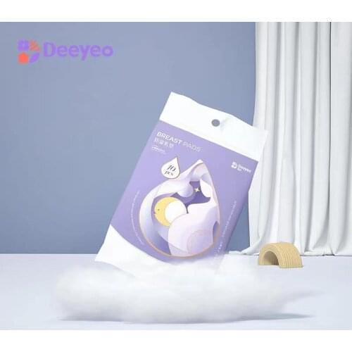 Deyo Breast Pads Disposable Soft Fabric Breathable Super Absorbency Cotton Non-Washable Breastfeeding Anti-Overflow Pad 10pcs