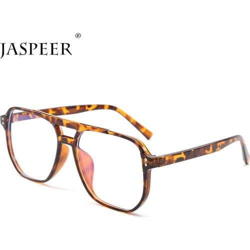 JASPEER Transparent Computer Glasses Frame Women Men Anti Blue Light Square Eyewear Blocking Glasses Optical Spectacle Eyeglass
