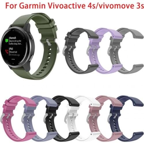 Original Watch Band For Garmin Venu 2S/vivomove 3s/Garminmove3S/vivoactive 4s/GarminActive S TPU Strap Watchband Accessories