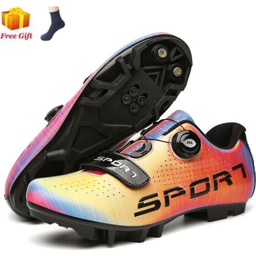 2020 Dazzling Kleur Fiets Schoenen Mtb Ademend Autistische Spd Cleat Bike Schoenen Outdoor Racing Schoenen Racefiets Schoenen