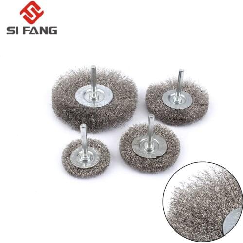 4pcs Stainless Steel Wire Abrasive Brush Wheel Polishing Grinding Brush For Metal 6MM Shank Drill Rotary Tool High Quality