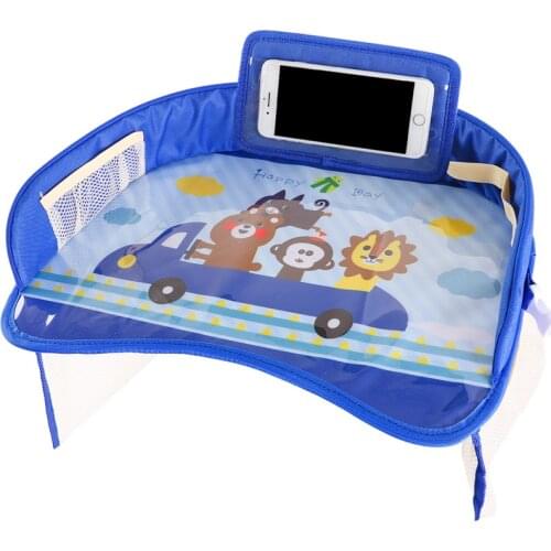 Portable Car Safety Seat Baby Cartoon Pattern Waterproof Safety Seat Table Stroller Tray Painting Dining Table
