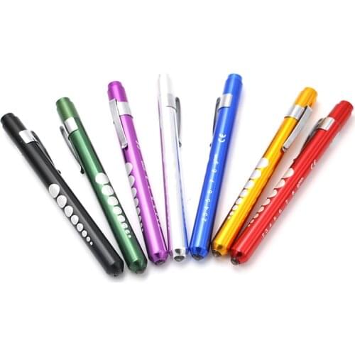Pen Lights with Pupil Gauge for Nurses Doctors Reusable Nursing Teal LED Penlight, Yellow/ White Light, LED Flashlight