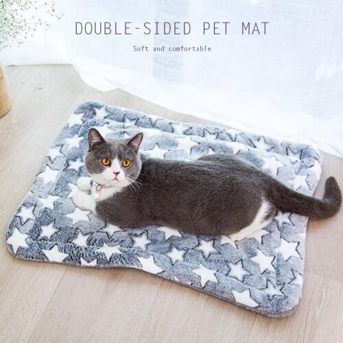 Thick plush mats cat litter kennel cat sleeping pad coral fleece dog blanket pet warm litter pad