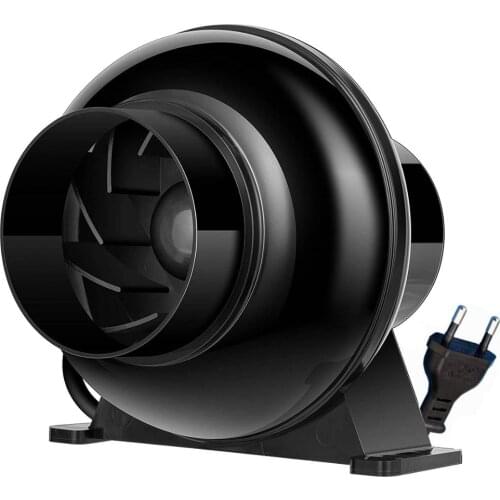 4 Inch 195 CFM Inline Duct Ventilation Fan Vent Blower for Grow Tent Box/ Greenhouse/ Grow room/ Basement/ Kitchen 220-240V EU