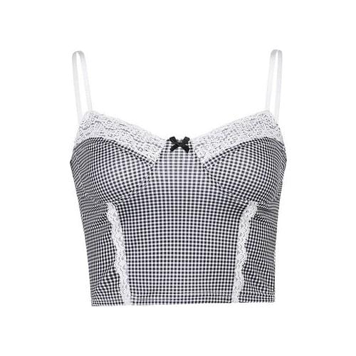 Spring Gothic Women Streetwear Chic Sexy Club Punk Black White Sling Slim Tank Women Fashion V Neck Backless Tops