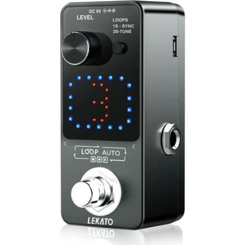 Lekato Pedal Looper Guitar Parts Accessories Pedalboard Loop Record 3 Wave Slot Per 6 Mins Synthesizer Loop Processor Electric