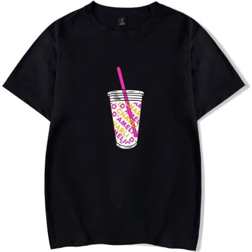 Ice Coffee Splatter T-shirt Charli Damelio Girls Funny T Shirt Oversize O-neck Short Sleeve for Women Unisex Print Tshirts Tee
