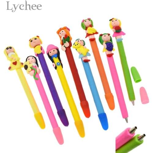 Lychee 1PC Random Color Kawaii Doll Embroidery Diamond Mosaic DIY Cartoon Diamond Painting Pencil Pen Rhinestone Point Tools