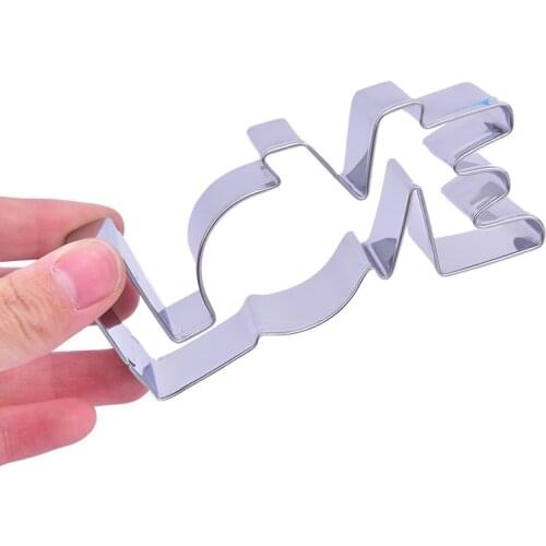 1pc LOVE Letter Shape Forms For Biscuit Mold Lover Series Design Cookie Cutter Bakeware Pastry Candy Stainless Steel Tools