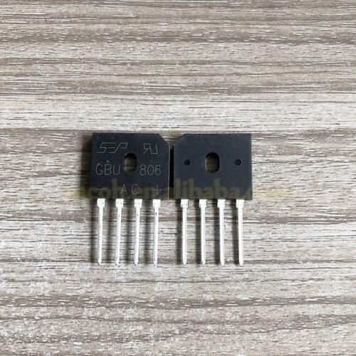10Pcs GBU806 or GBU806G or GBU808 or GBU810 or GBU804 or GBU802 or GBU803 or GBU801 DIP-4 8A 600V BRIDGE RECTIFIER