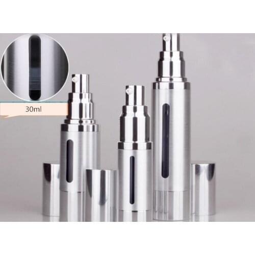 100pcs Portable Amazing Travel Refillable Perfume bottles 30ml Organizer Cologne Empty lotion Bottle Holder aluminum bottle