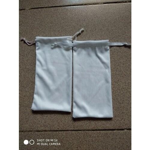 1000sets CBRL 10*18.5cm white glasses drawstring bags and 18*18cm cleaning cloth for eyewear storage glasses jewerly pouches