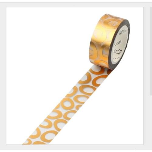 15mm Frosted PET bronzing hot silver tape natural Fragment Cell Vortex raindrops brick forest washi tape DIY Planner masking tap