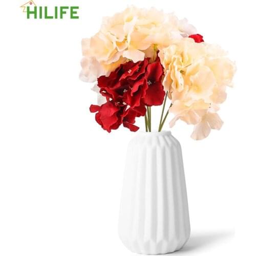 2 Bunches Artificial Flower Silk Hydrangea Flower Head DIY Wreath Gift Box Multi Colors for Wedding Party Home Decoration