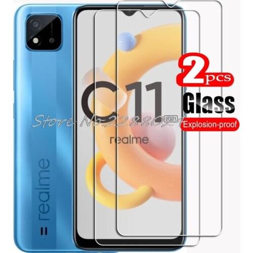 2PCS FOR Realme C11 2021 High HD Tempered Glass Protective On OPPO RealmeC11 Phone Screen Protector Film