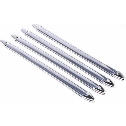 4pcs Auto Front Rear Bumper Protector Corner Guard Scratch Sticker HNH Silver Chrome car accessories car door protector