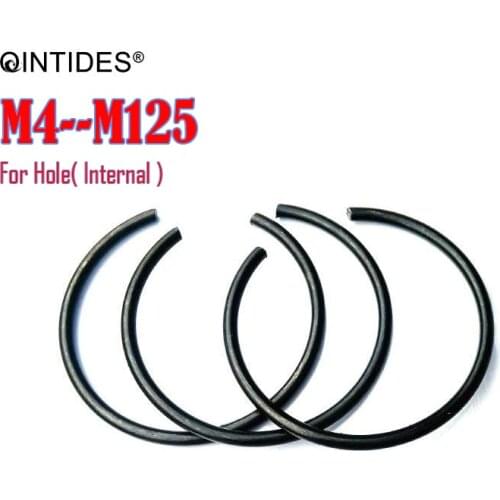 QINTIDES M4 - M125 Round wire snap rings for hole Steel wire ring for hole Stop ring Circlips All series M12