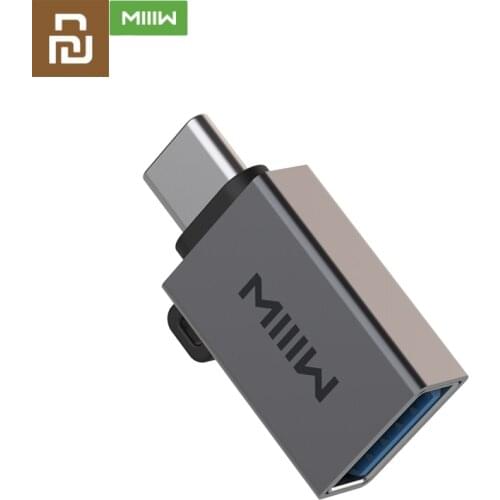 Youpin MIIIW Adapter Type-C to USB Space Gray USB3.0 Interface Power Transmission Mobile Phone Connected To U Disk With Lanyard
