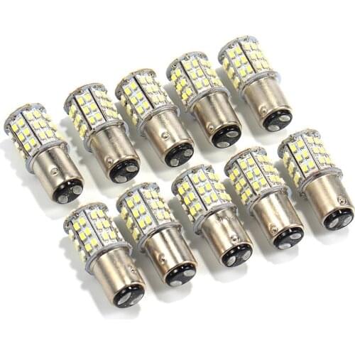 BAY15D 1157 / BAY15D / P21/5W Car Tail Stop Brake Light Super Bright 64 SMD LED Bulb 12V Auto Fog Lamps Turn Signals White Red Y