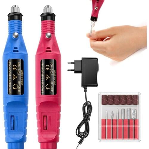 Electric Apparatus for Manicure Acrylic Nail Drill Gel Cuticle Remover Milling Drill Bits Machine Pedicure Cutters Set Nail Art