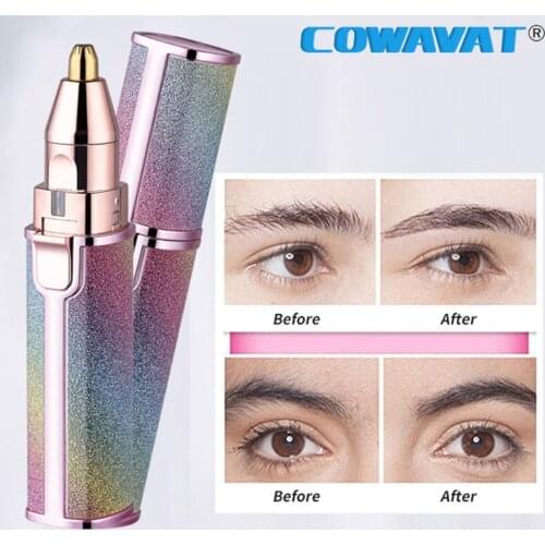 USB Electric Eyebrow Shaping Trimmer 2020 Diamond Women Hair Removal Face Razor Eyebrow Epilator Knife Portable Quick Painless