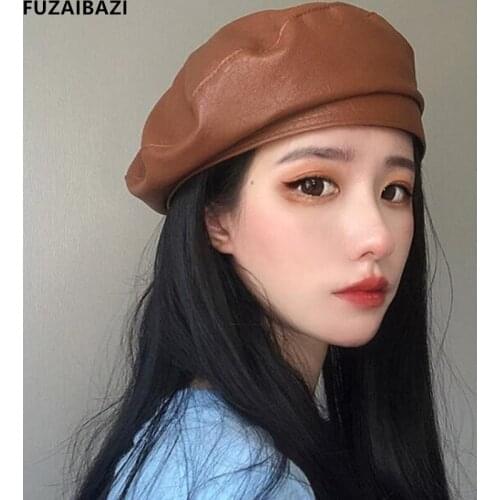 FUZAIBAZI 2021New Snapback Female Autumn Winter Fashion Berets Fashion Casual Painter All-Match Cortex Cap Teenager Casquette