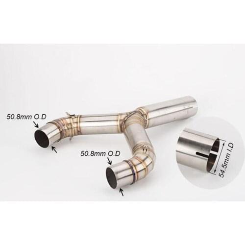 Motorcycle exhaust muffler middle link pipe mid connector slip on for For SHIVER 750 2010 to 2016 SHIVER 750 / GT SHIVER 750GT