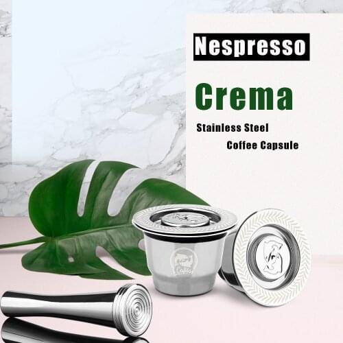 ICafilas Crema Coffee Capsules for Nespresso Reutilisables inox rechargeable Filter Stainless Steel Espresso Cup VIP Link