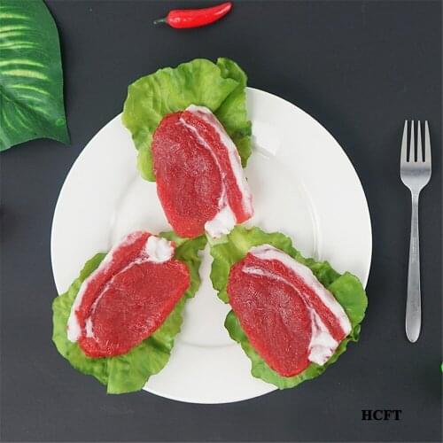 Pork slices simulation fake food store shop decor props Pigs feet Kidney Liver Hearts pork ribs Steak Chops Fillet model