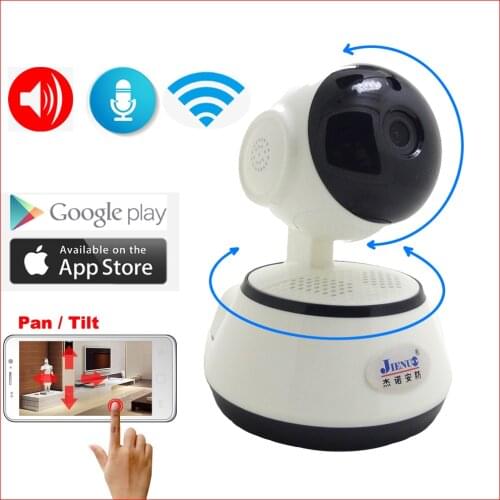 JIENUO IP Camera 720P Wifi Two Way Audio Wireless Cctv Security Indoor Mini IPCam Infrared Home Surveillance Monitor Cam Ptz Cam