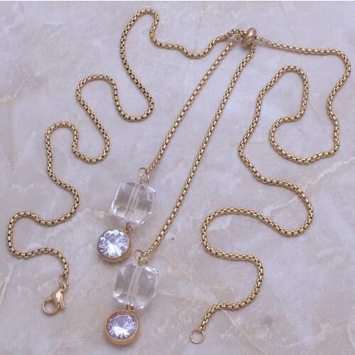 Fashion Stainless Steel Jewelry For Woman 85CM Long Sweater Chain Necklace Pandant Bijoux En Acier Inoxydable Jewels NE111003